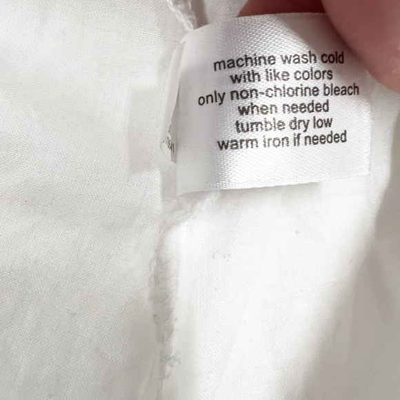 Lane Bryant Womens Plus Size White Long Full Sleeve Eyelet Detail Blouse Size 22 - Picture 8 of 9